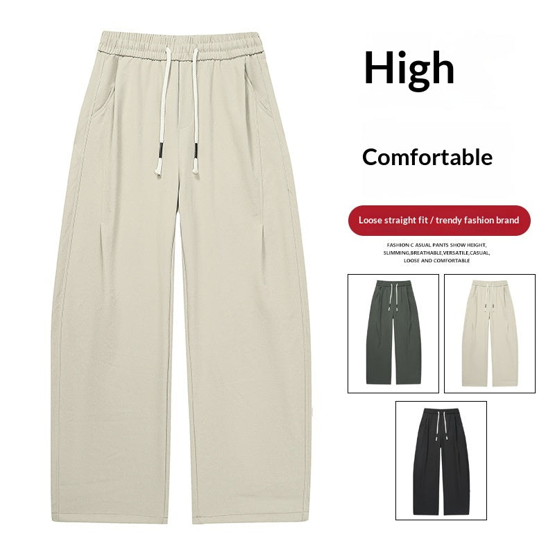 Pantalons décontractés à jambe droite pour hommes