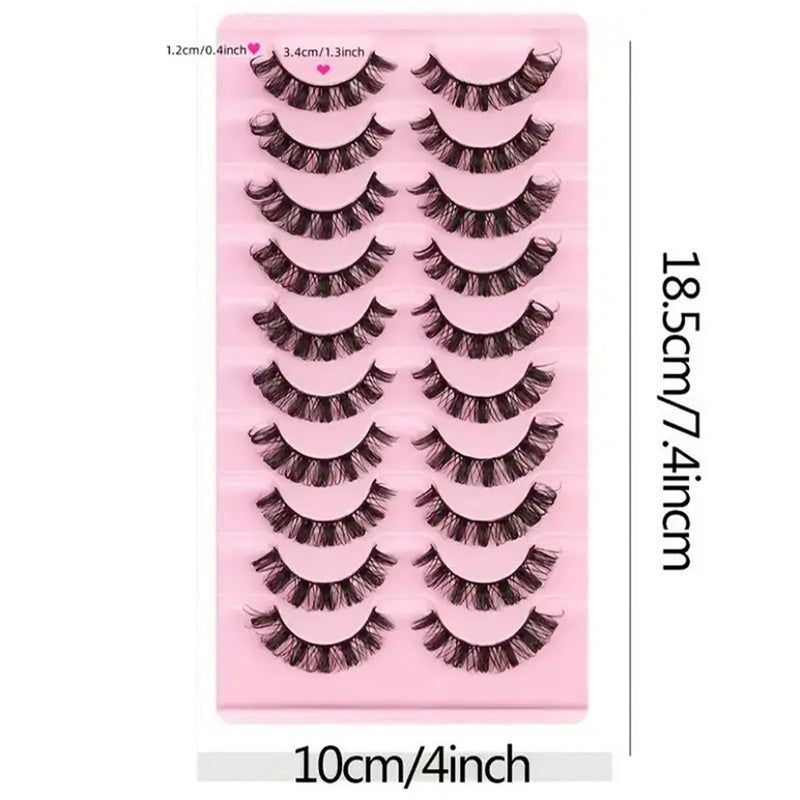 10 paires de faux cils Cils Cluster d'extension