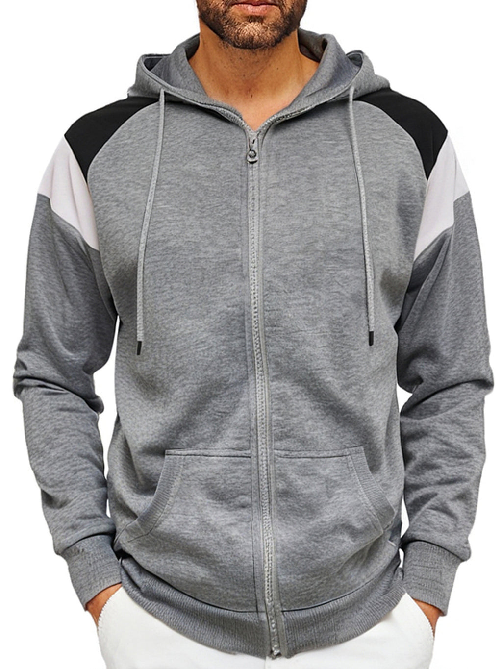 Hommes Couleur-Block Hoodie Casual Style sportif