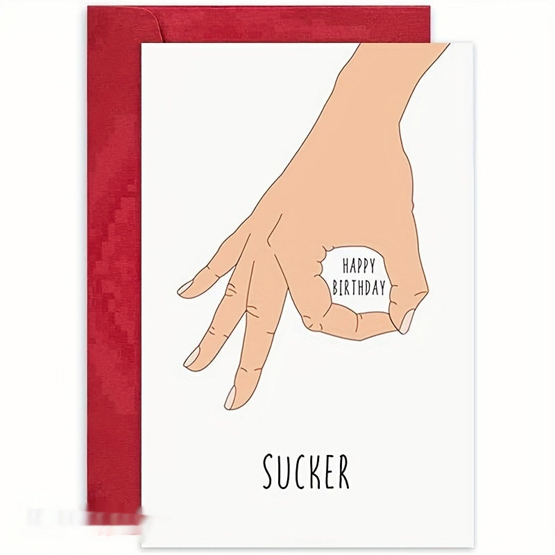 Carte d'anniversaire amusante avec enveloppe d'humour