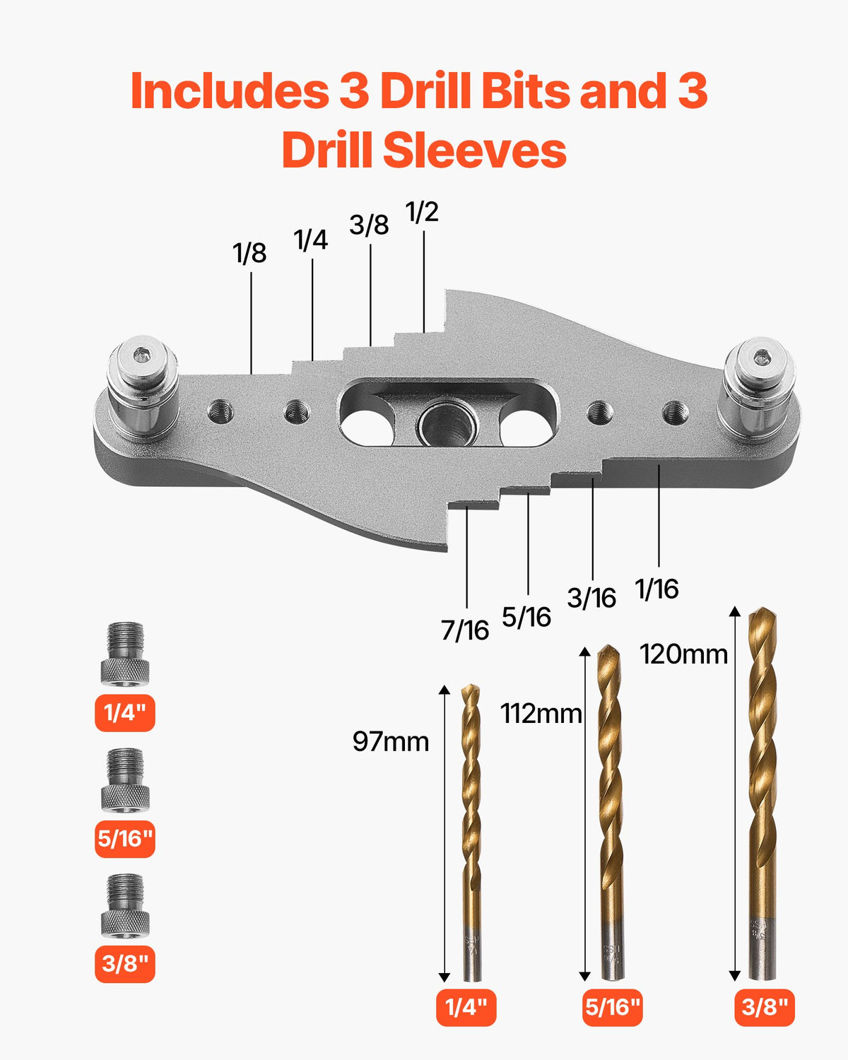 Doublure Kit Jig Self Centering Doublure pour le travail du bois avec la perceuse