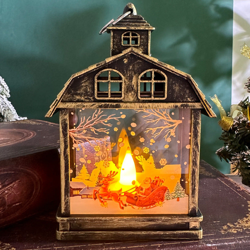 Décorations de Noël Rétro Satchel Night Light Ornements de Noël Arbre suspendu Vent