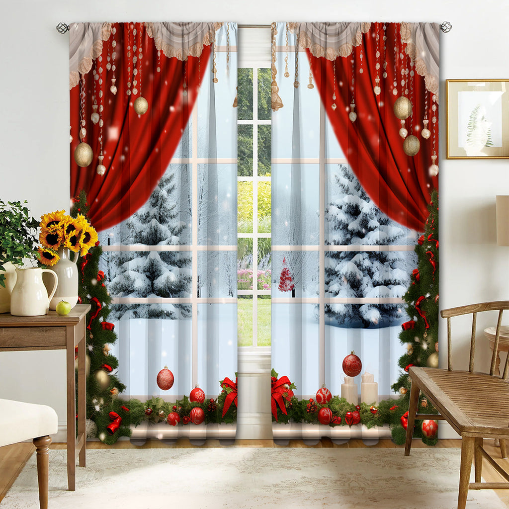 Rideau de Noël Rideau d'impression 3D