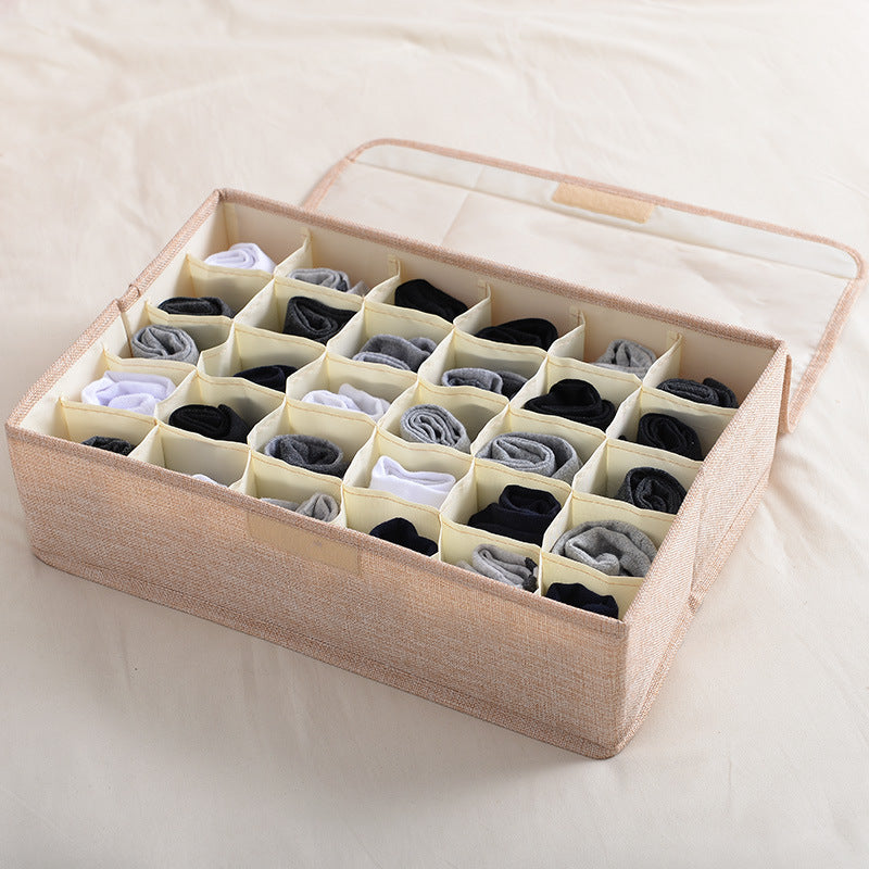 Boîte de rangement pliable en coton lavable
