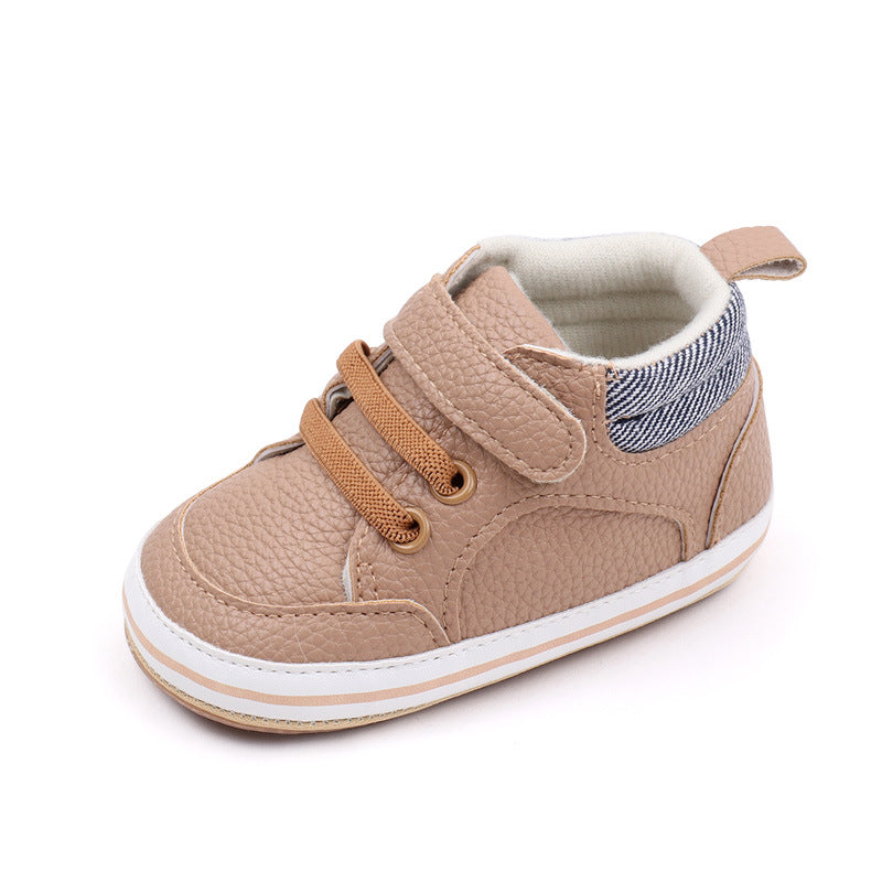 Chaussures mode en cuir PU de première marche pour bébés