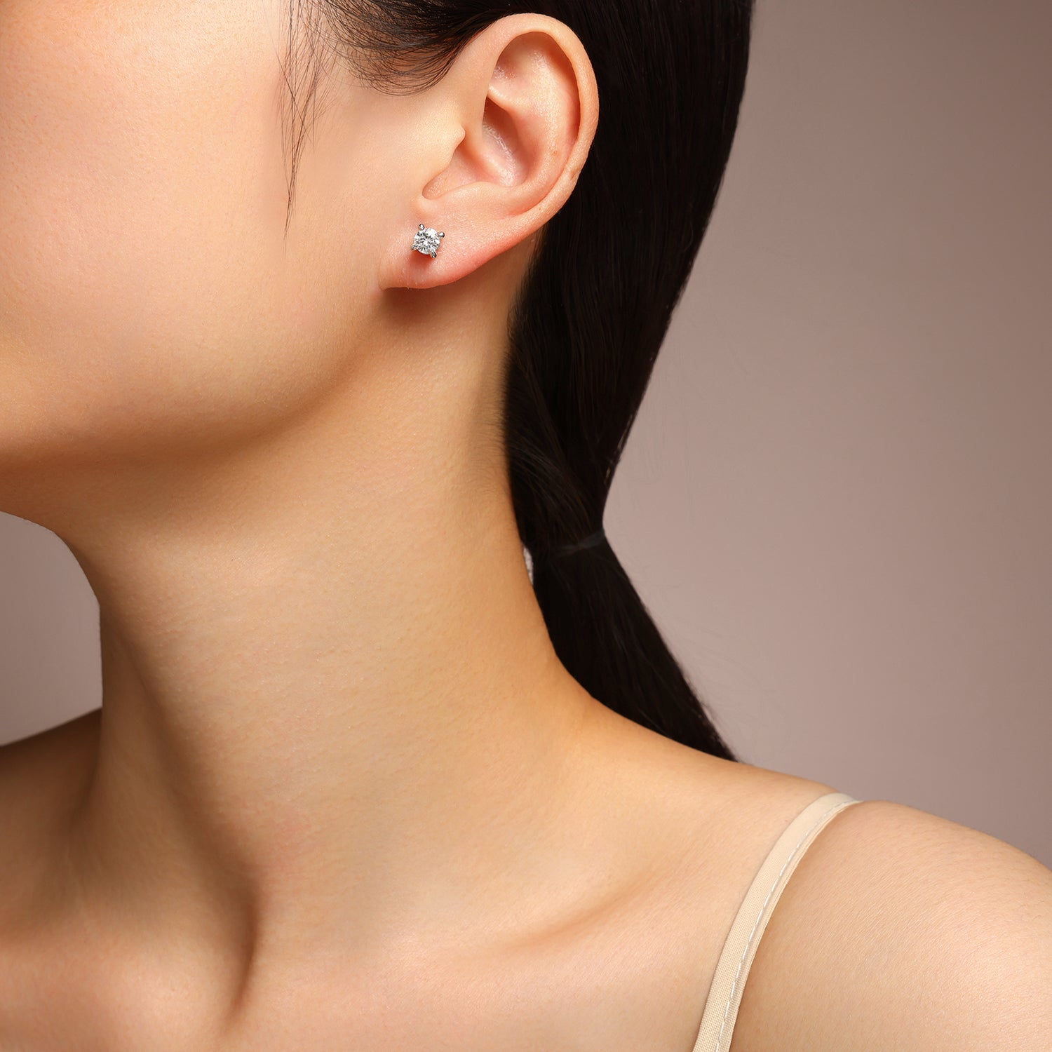 S925 Boucles d'oreilles en argent moussanite Sterling