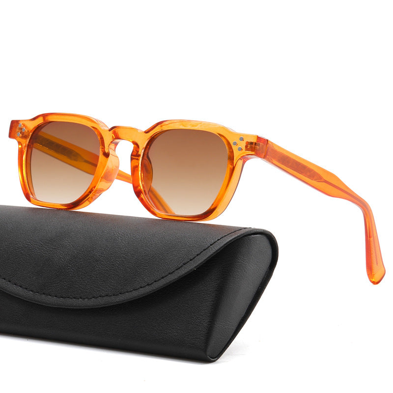 Lunettes de soleil vintage carré épaisses pour hommes femmes