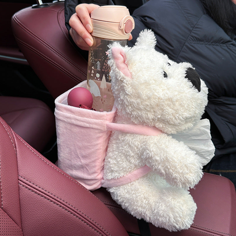 Barrel Armrest Box Car Interior Trash Can