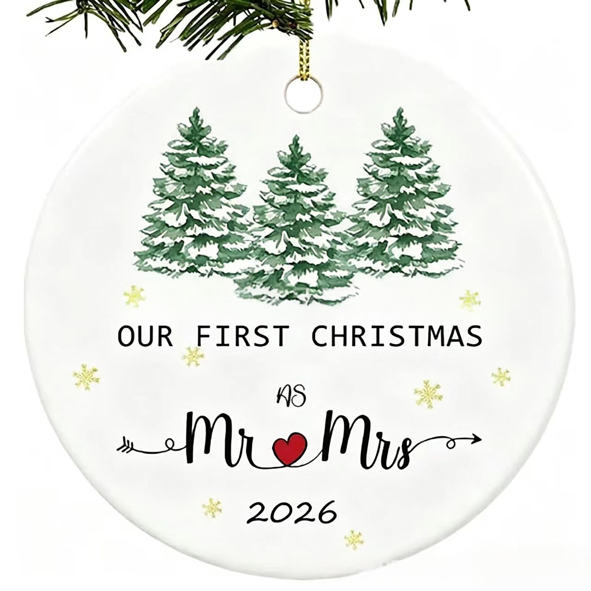 Arrivée Amazon Round Pendentif de Noël en céramique