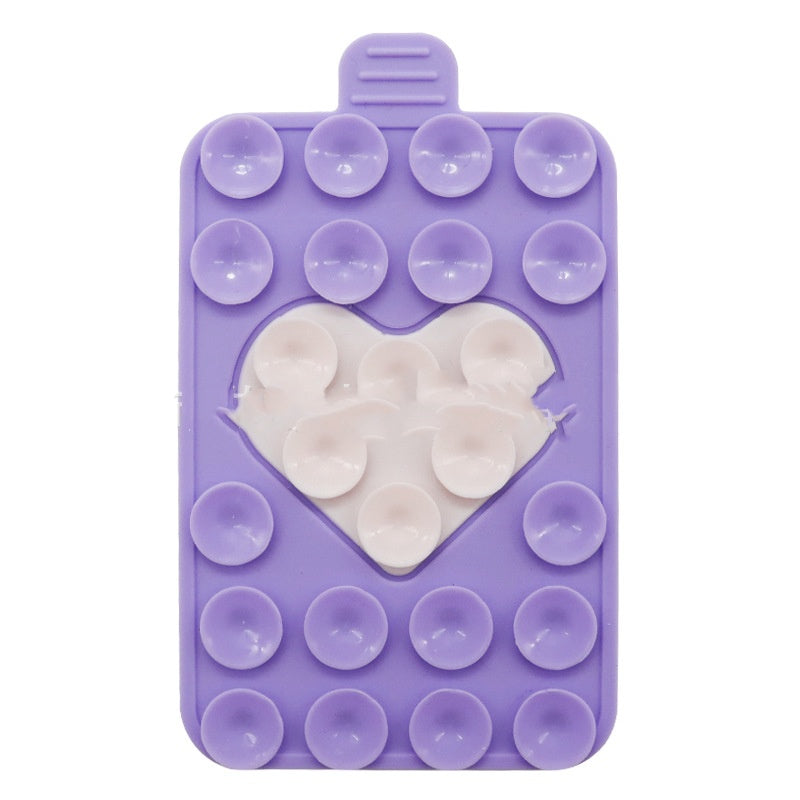 Porte-cas de téléphone à aspiration silicone double face