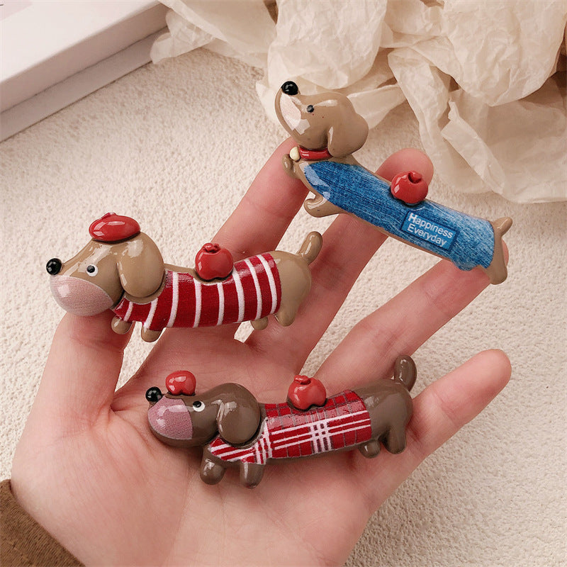 Funny Animal Hair Clips pour les chiots de Dachshund
