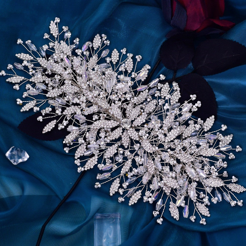 Accessoires pour cheveux de mariée créatifs exagérés dorés