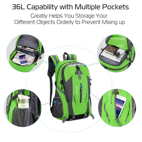 Sac à dos extérieur 36L Sac à dos étanche Knapsack de voyage pour la randonnée Camping Picnic Travel S