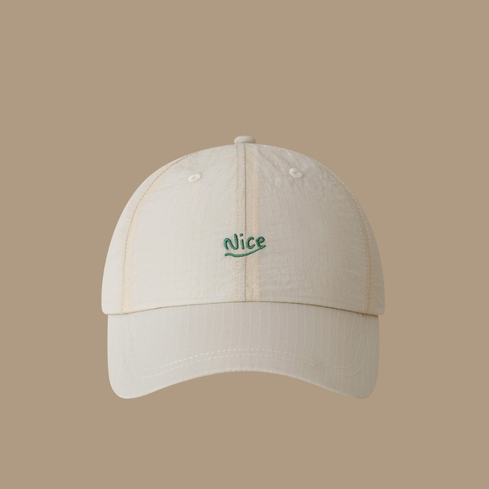 L'été des femmes fine-check brodé Belle lettre style mode et simple baseball Ca