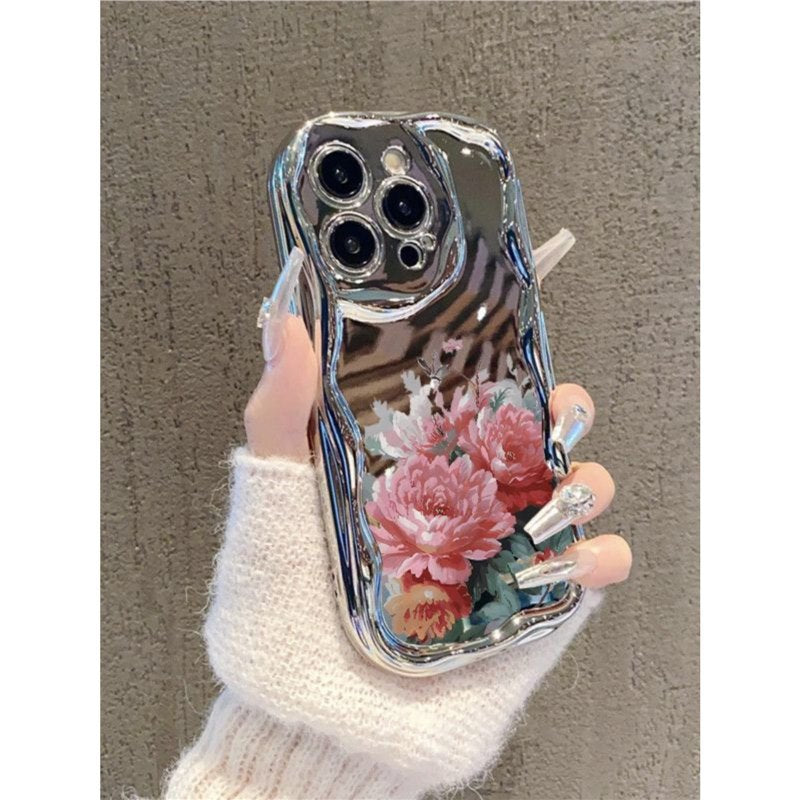 Peinture à l'huile Rose Téléphone mobile Protection Shell