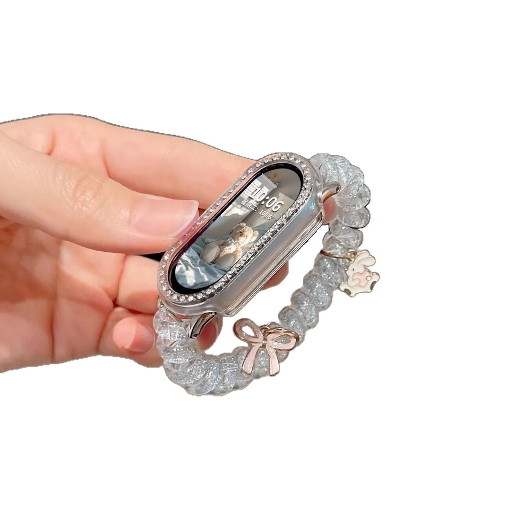Bracelet élastique de cordon de téléphone de lapin Bow-tie