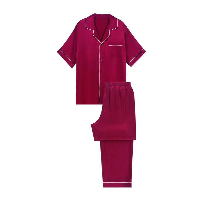 Set de pyjama en soie d'été pour hommes