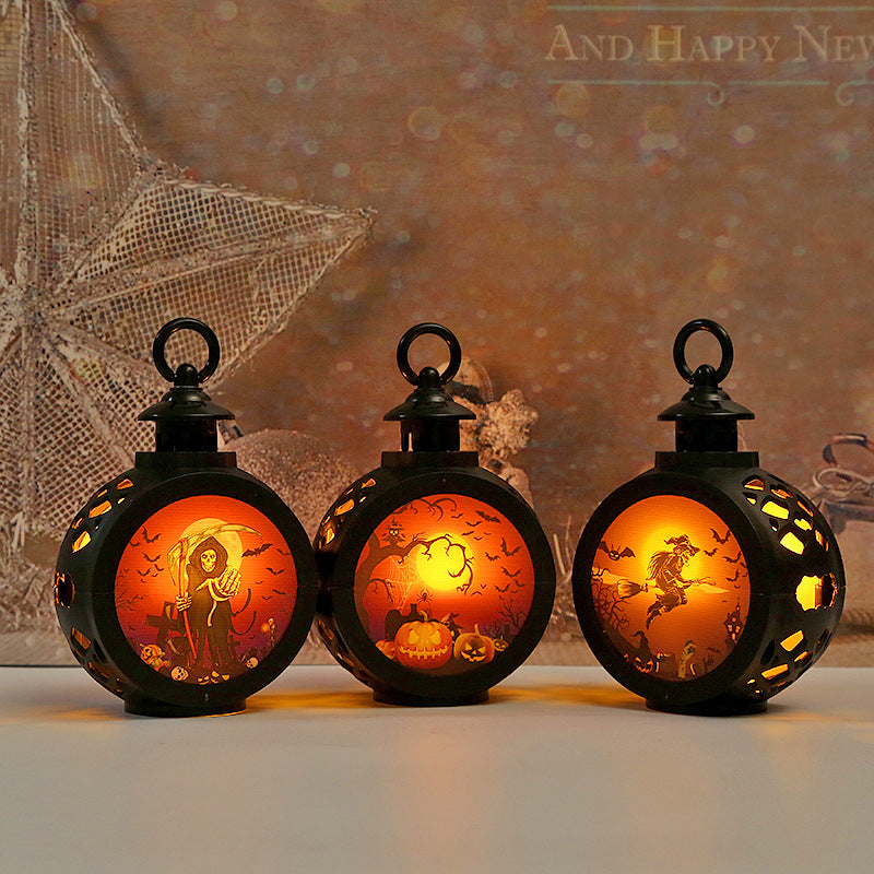 Lanterne d'Halloween Lanterne de jardin d'enfants Lanterne portable Horreur de l'atmosphère Decor