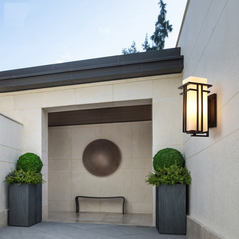 Lampe murale extérieure chinois style imperméable minimaliste et moderne