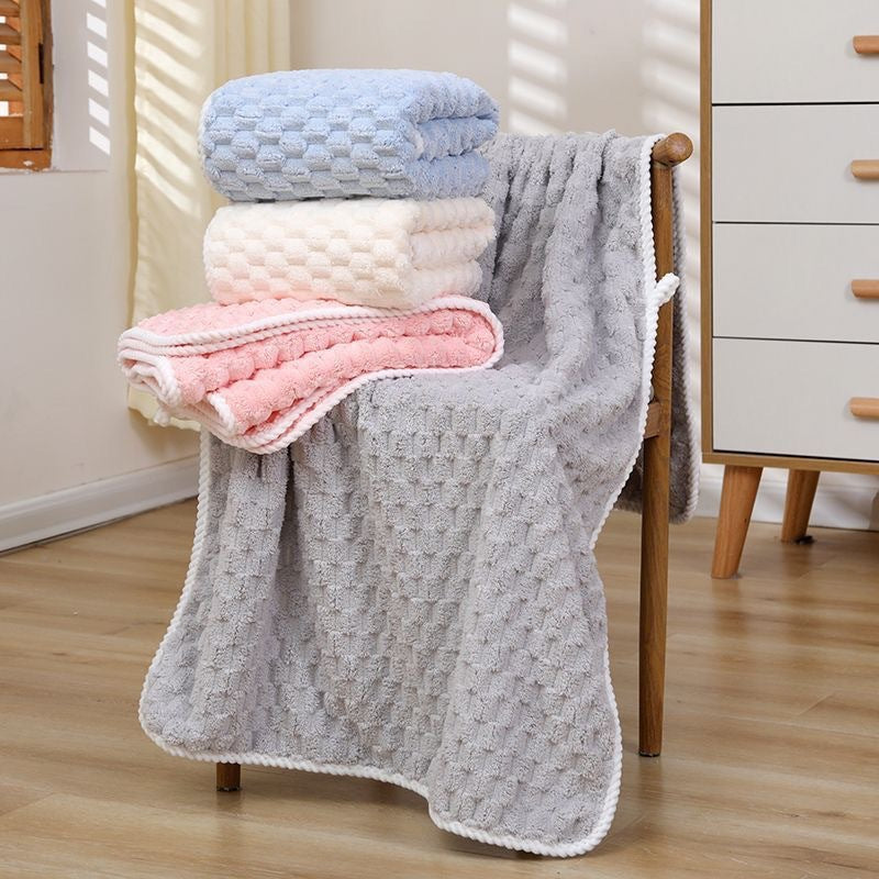 Serviette de bain en polaire en nuage souple et absorbante