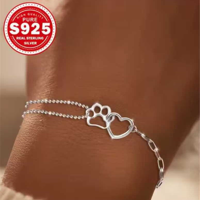Collier de coeur en forme de pince de chat en carré pour les femmes