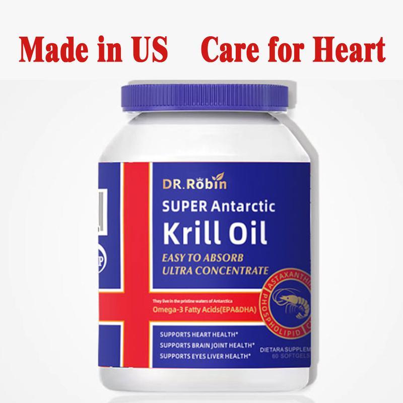 Robin Super Antarctic Krill Oil 60 Capsules Contient Omega 3 EPA DHA