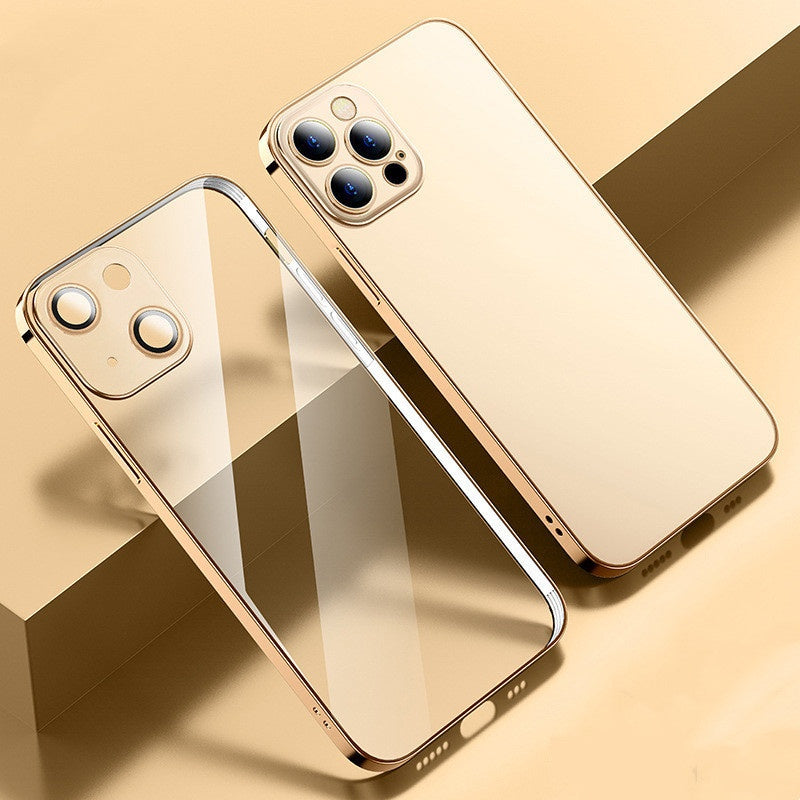TPU transparent électroplastique tout compris livré avec boîtier de téléphone protège-objectif