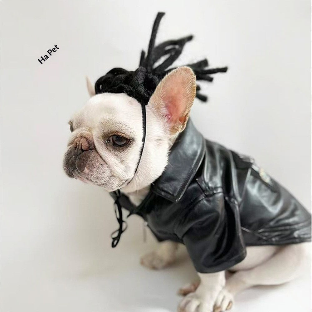 Pet Français Perruque Dreadlocks Prop Tête