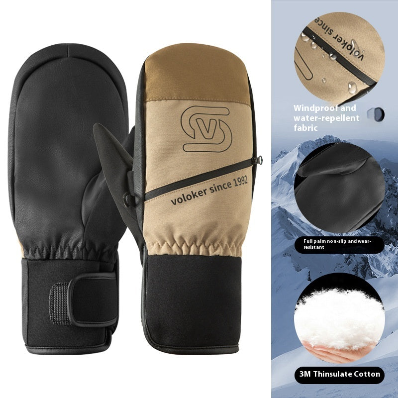 Chaud avec Velvet imperméable à l'eau Cinq gants d'écran tactile doigt