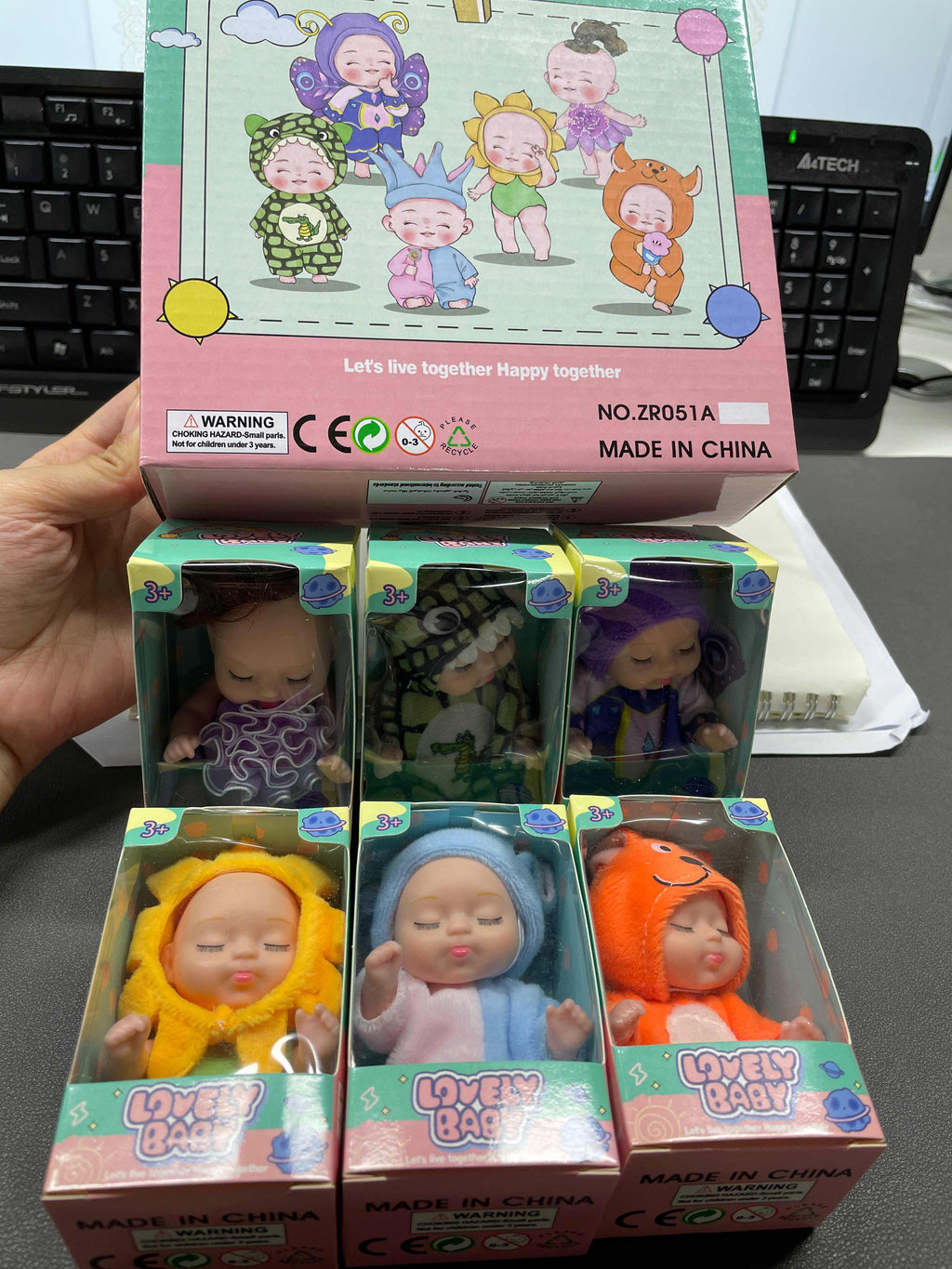 6 Nouvellement amélioré Dormant Poupées Poupées Jouet de filles Boîte Cadeau Set Adorable Princesse Figurines