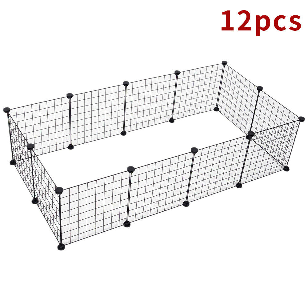 12 Panneaux Pet Dog Playpen Puppy Rabbits Jouer Pen fil métallique Run Cage Crate Fence