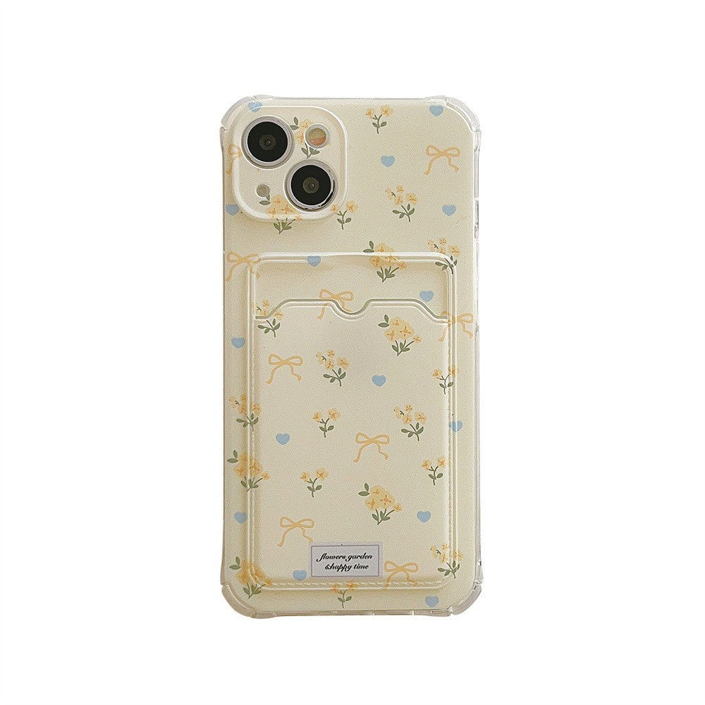 Petite boîte de téléphone à fleurs cassée peut être inséré carte