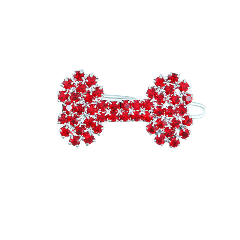 Animaux de compagnie Cat and Dog Ornament Diamond Dog Bone Barrettes