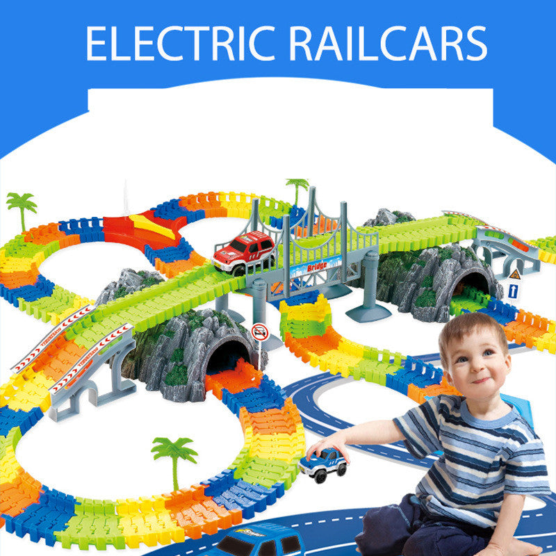 Jouets d'assemblage de bricolage de piste électrique pour enfants