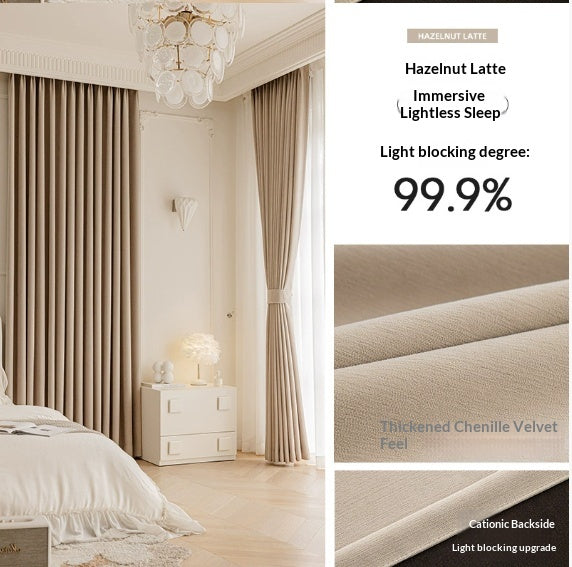 Master Blinds Rideaux Chenille French-Style Luxe-Looking Home Décor Light Luxury Modern A