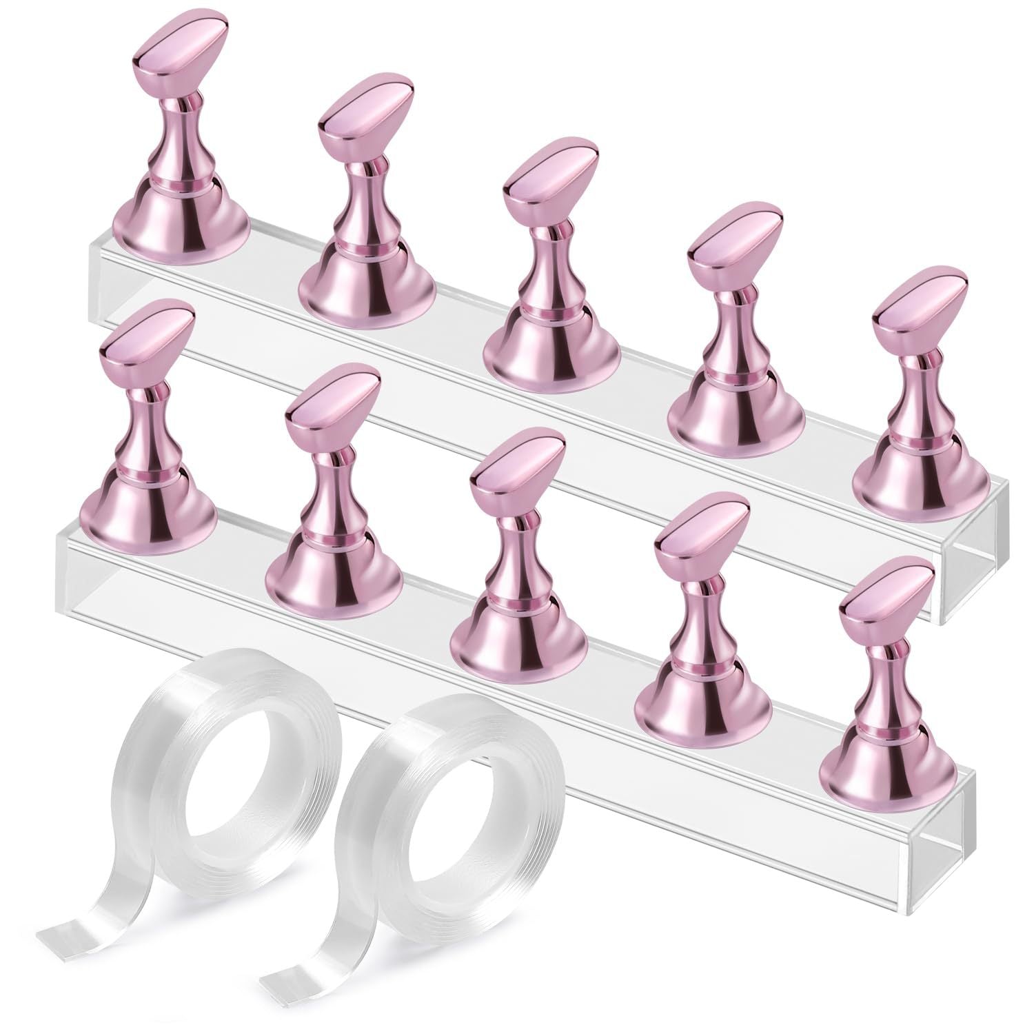 Acrylique base faux ongles pratique portable ongles et ensemble de bandes