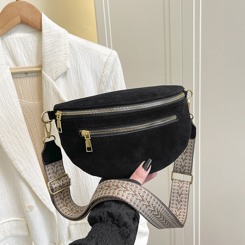 Jacquard Webbing Européen et américain Style PU sac de corps en cuir