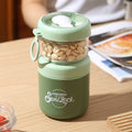 Mug de petit déjeuner en acier inoxydable avec couvercle