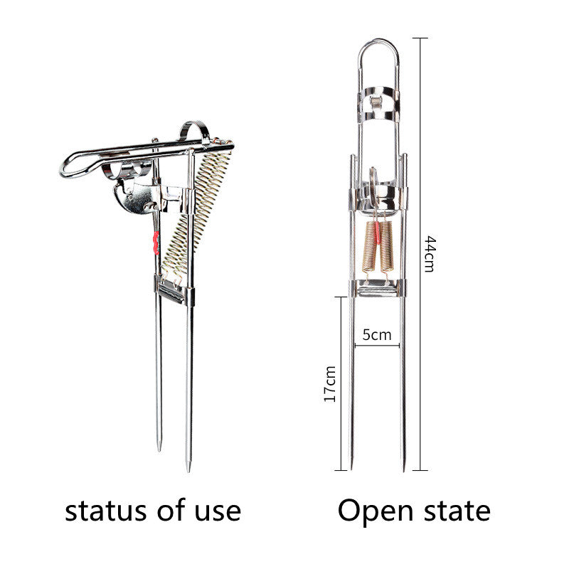Angle de pêche Pole Tackle Bracket Anti-Rust Steel Bracket de pêche Porte-roquette Fish Tackle