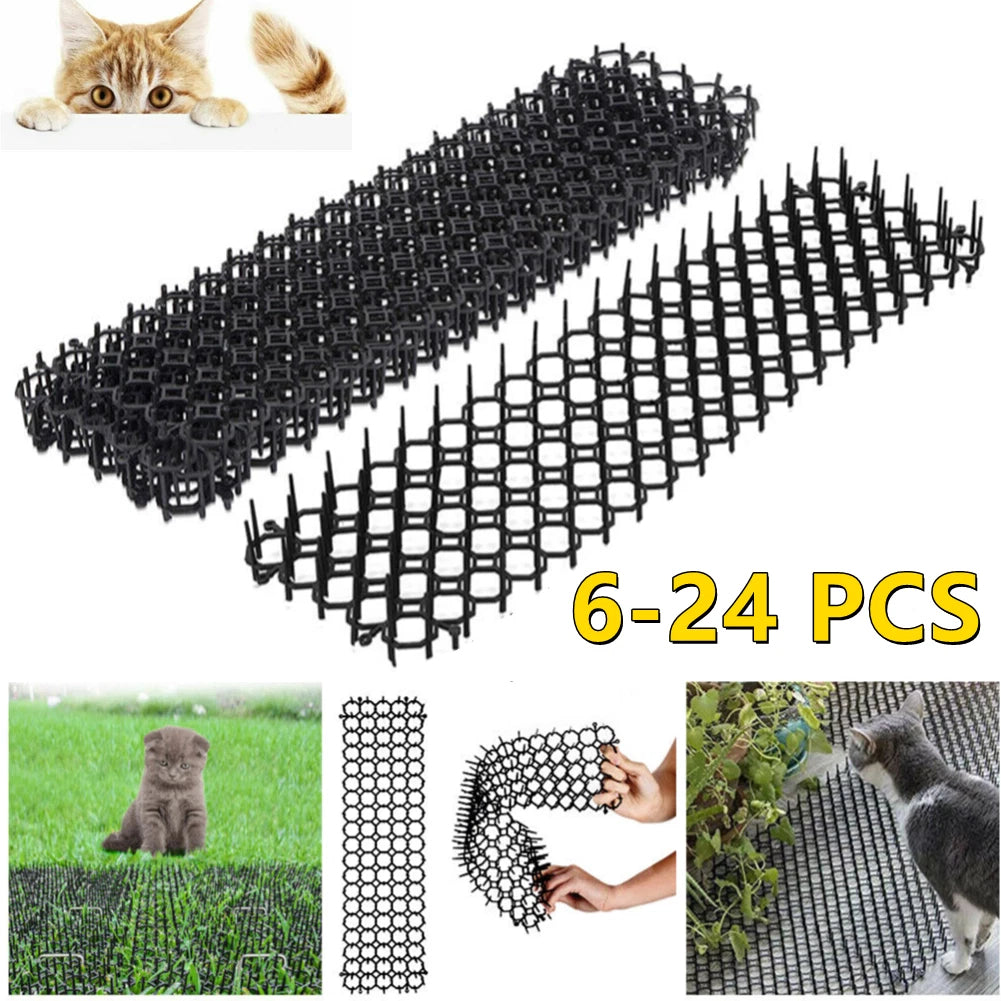 6x Cat Scat Mat Spike Chien Anti-Cat Peste Déterrent Obscurcisseur animal Uk
