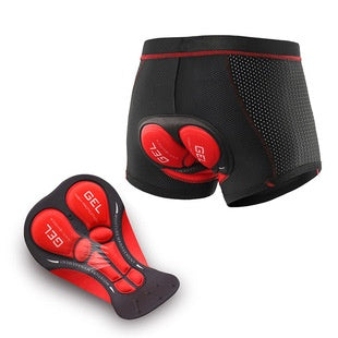 Pantalon de vélo respirant Sous-vêtements de sport Hommes épais absorbant les chocs Silice Gel Pad C
