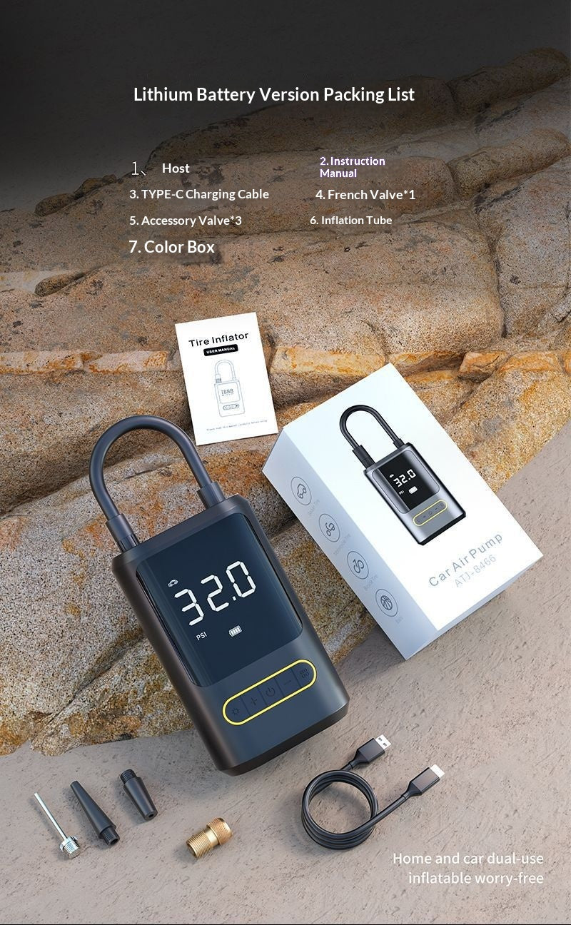 Mini Gonflateur de pneus sans fil avec affichage numérique
