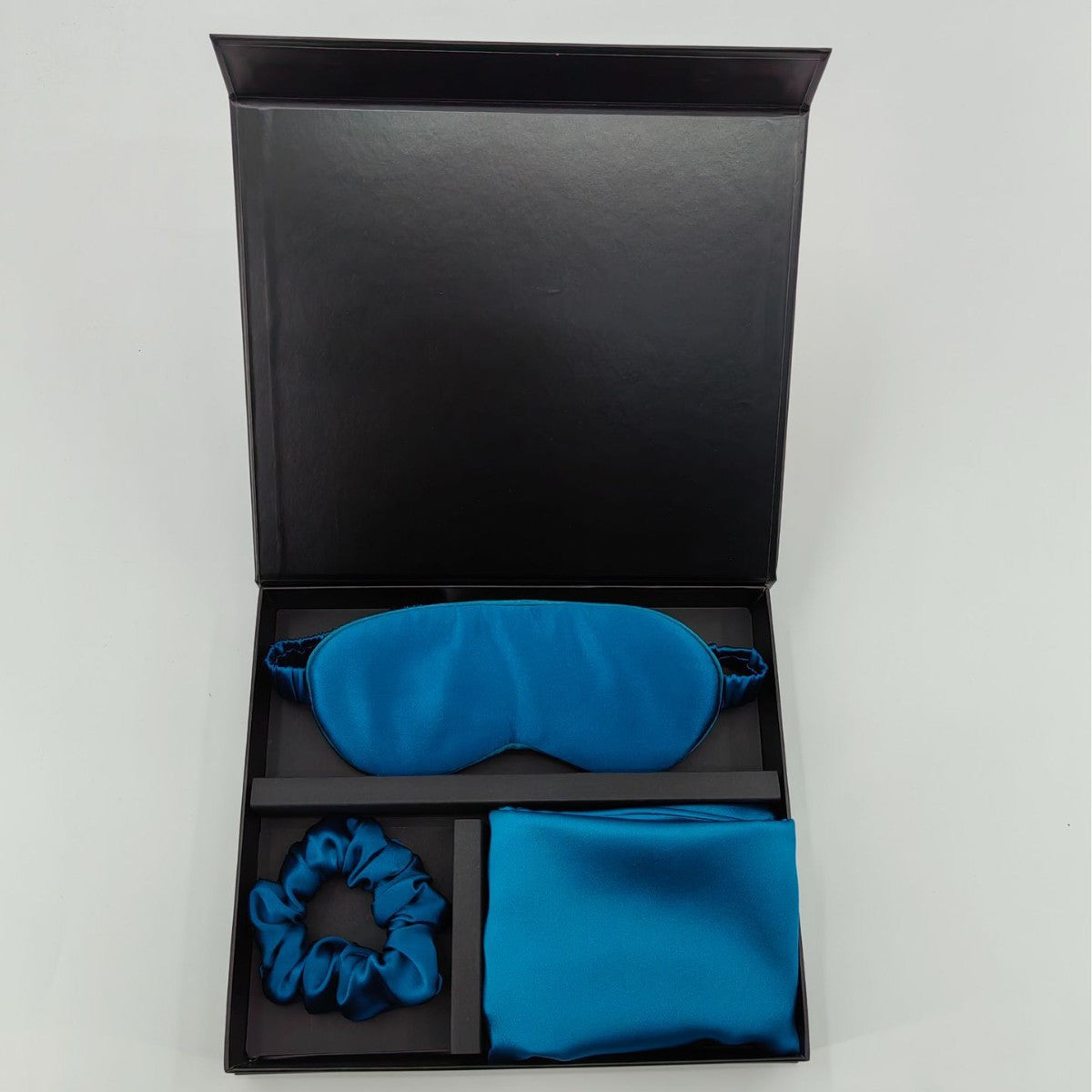 Masque d'oreiller zippé cadeau et ensemble de cravates de cheveux en soie