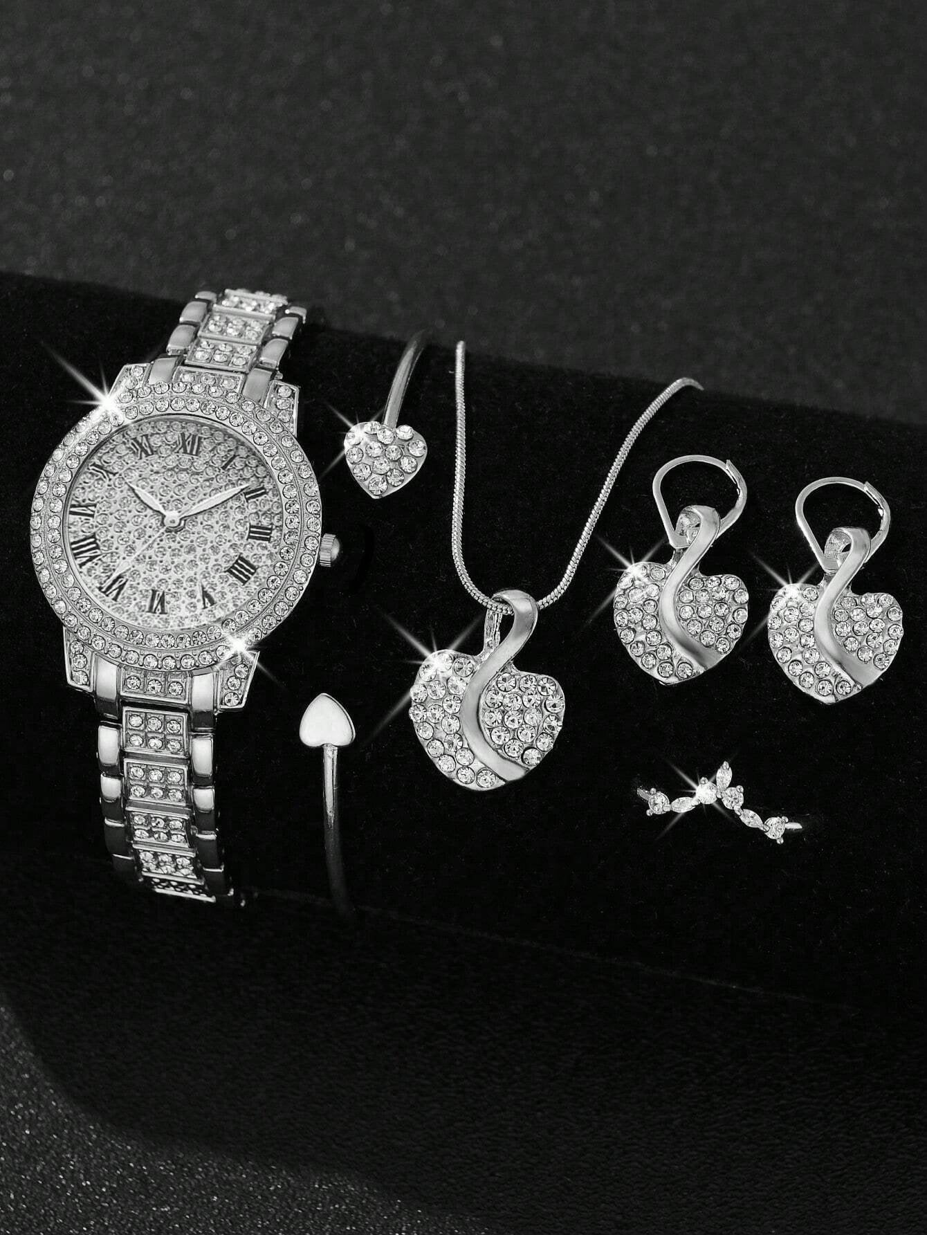 Ensemble de montres haut de gamme à la mode incrustées de diamants