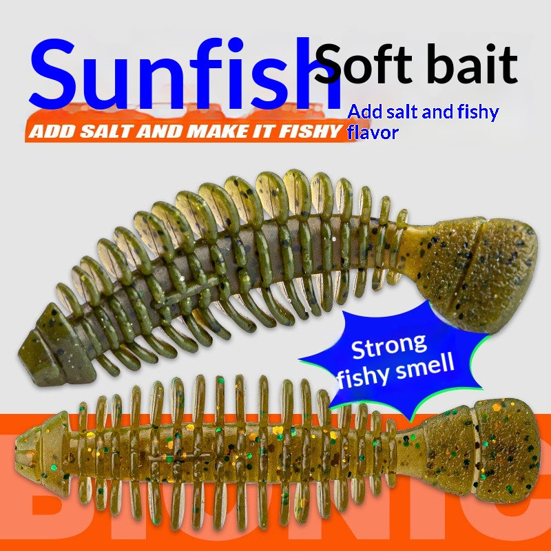 Sanfan Lure Sunfish Soft Bait Carolina Rig Black Pit Bass Wild Catching Lure Bait