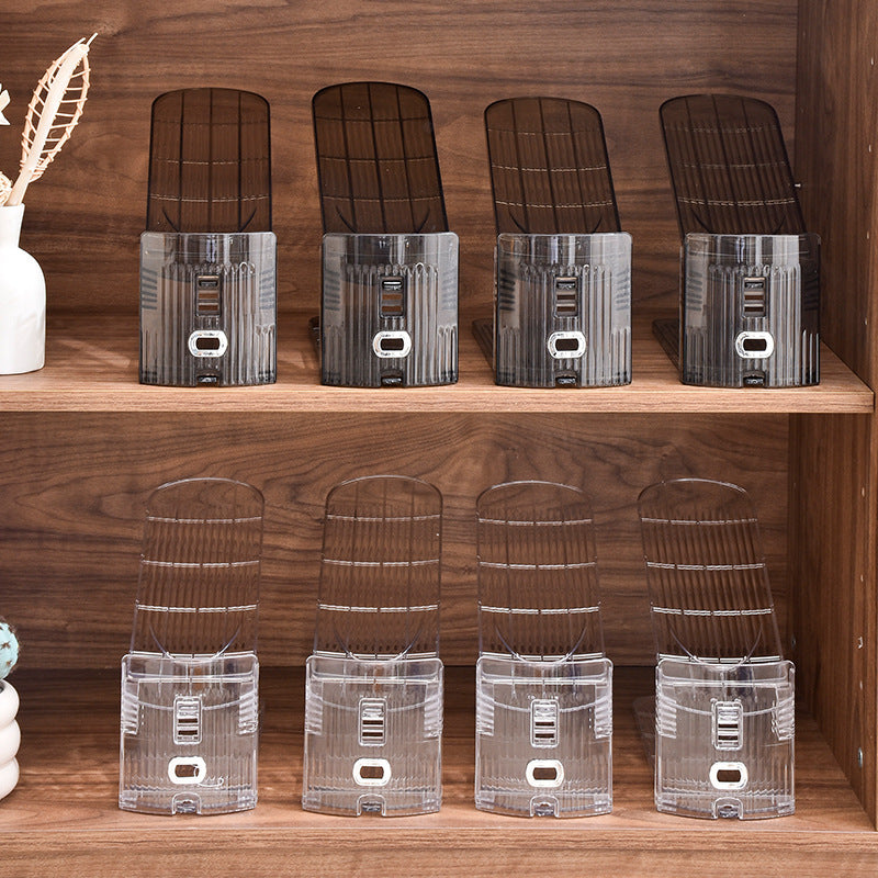 Organisateur de haut talon transparent en plastique ménager