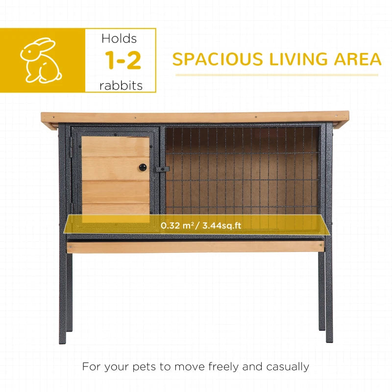 Small animal habitat with metal frame