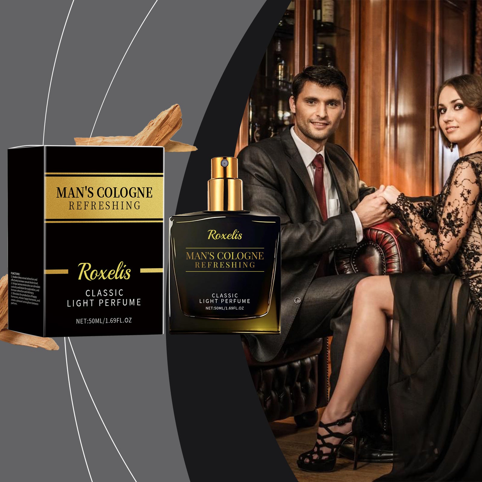 Hommes de charme Cologne avec une riche formule phéromone