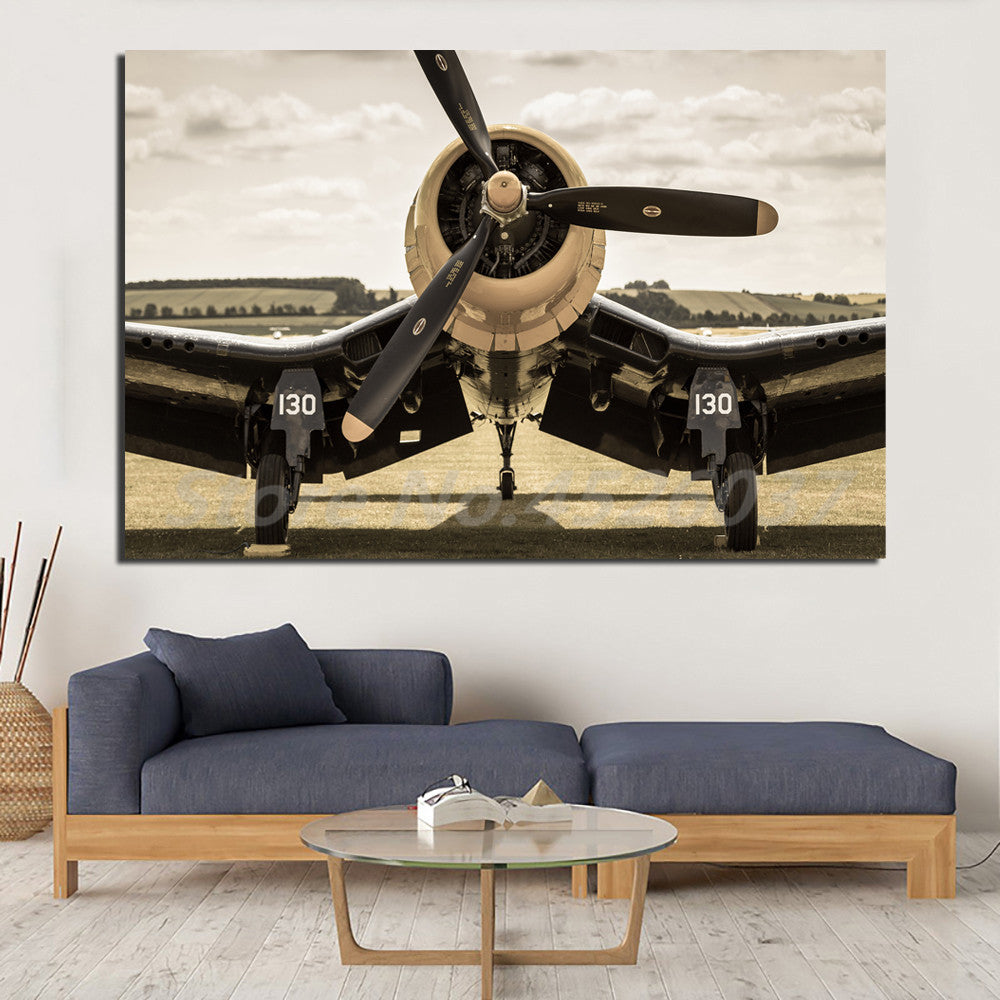 Affiche d'art de l'avion d'hélice