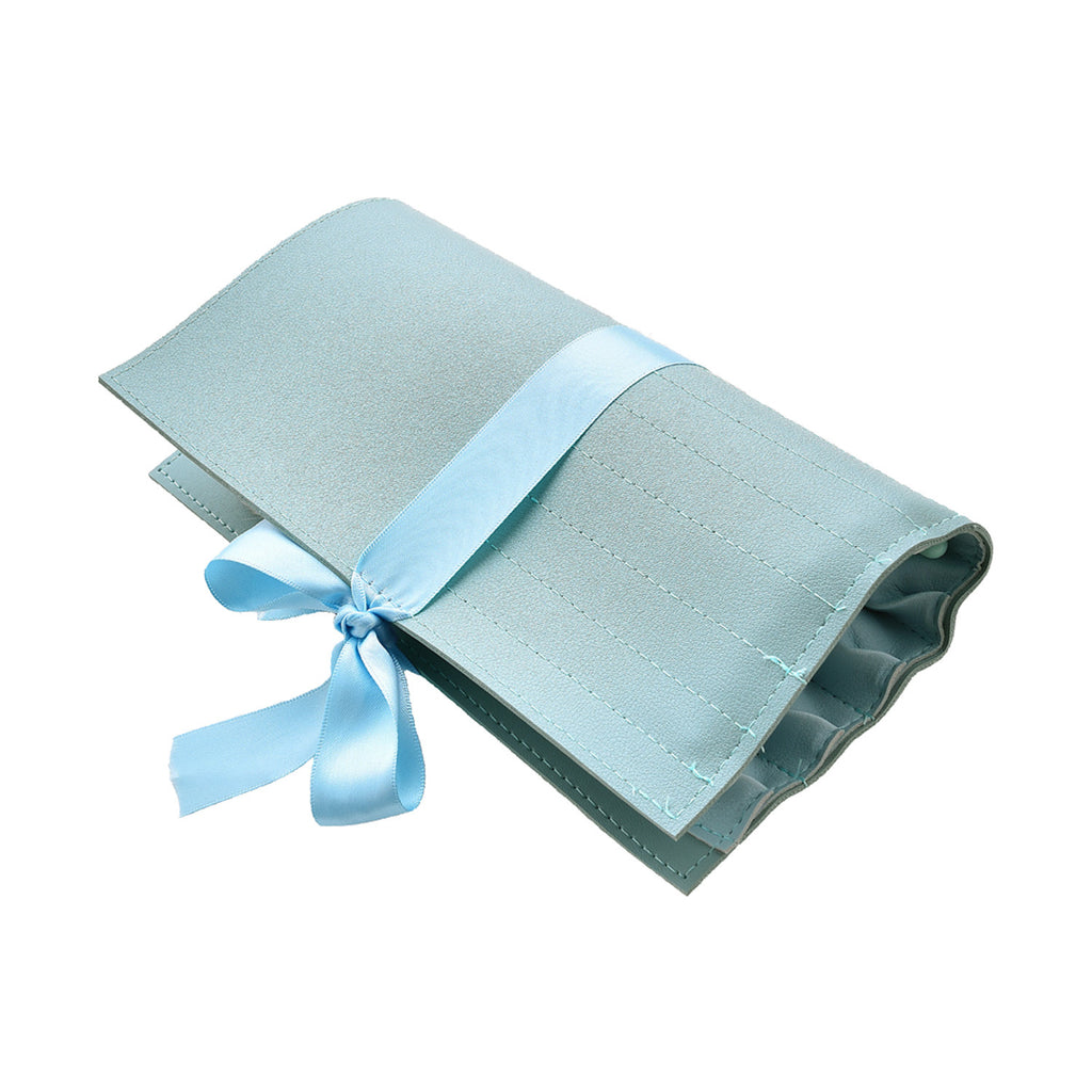 Poignée bleu clair maquillage doux doux cheveux Fondation Eye Shadow Brush